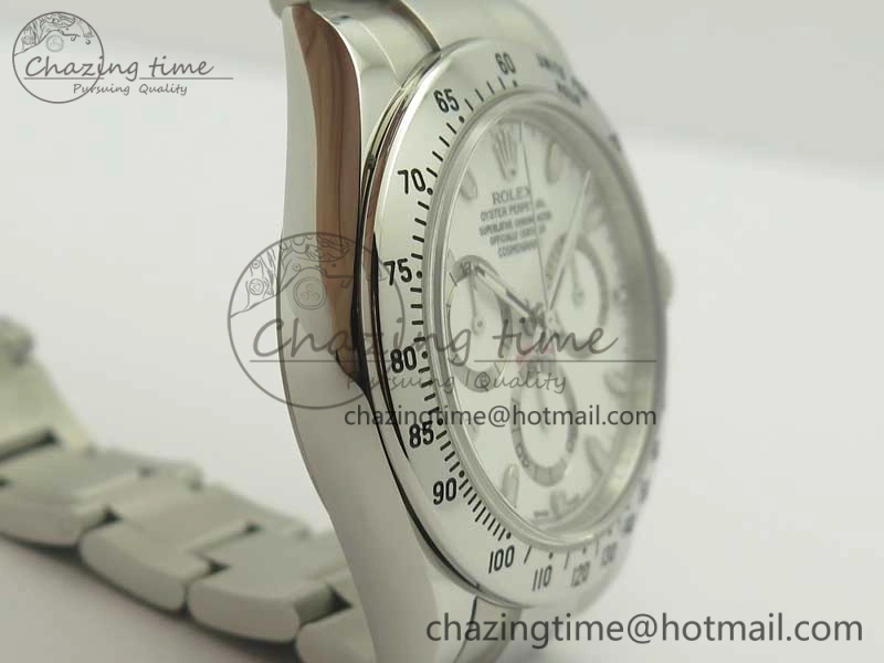 Daytona 116520 ARF 1:1 Best Edition 904L SS Case and Bracelet White Dial A4130 Super Clone V2