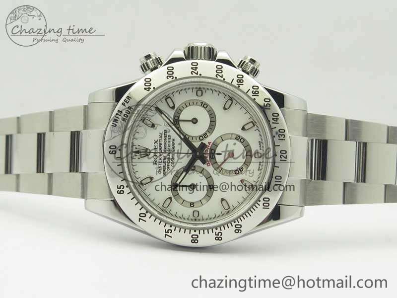 Daytona 116520 ARF 1:1 Best Edition 904L SS Case and Bracelet White Dial A4130 Super Clone V2