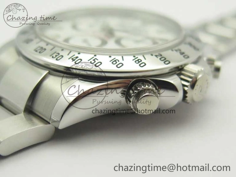 Daytona 116520 ARF 1:1 Best Edition 904L SS Case and Bracelet White Dial A4130 Super Clone V2