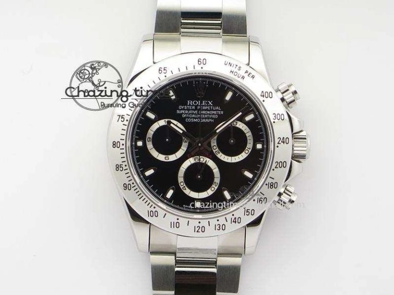 Daytona 116520 BP Maker Best Edition Black Dial On SS Bracelet A7750 V2