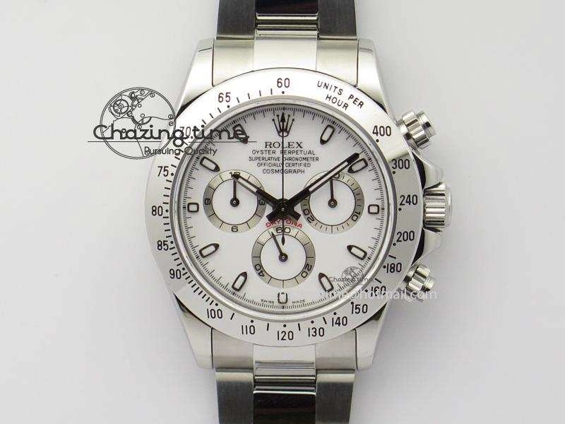 Daytona 116520 BP Maker Best Edition White Dial On SS Bracelet A7750 V2