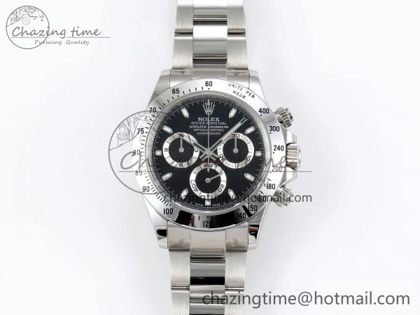 Daytona 116520 Clean 1:1 Best Edition 904L SS Case and Bracelet Black Dial SA4130 V2