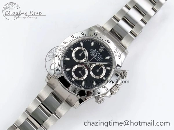 Daytona 116520 Clean 1:1 Best Edition 904L SS Case and Bracelet Black Dial SA4130 V2