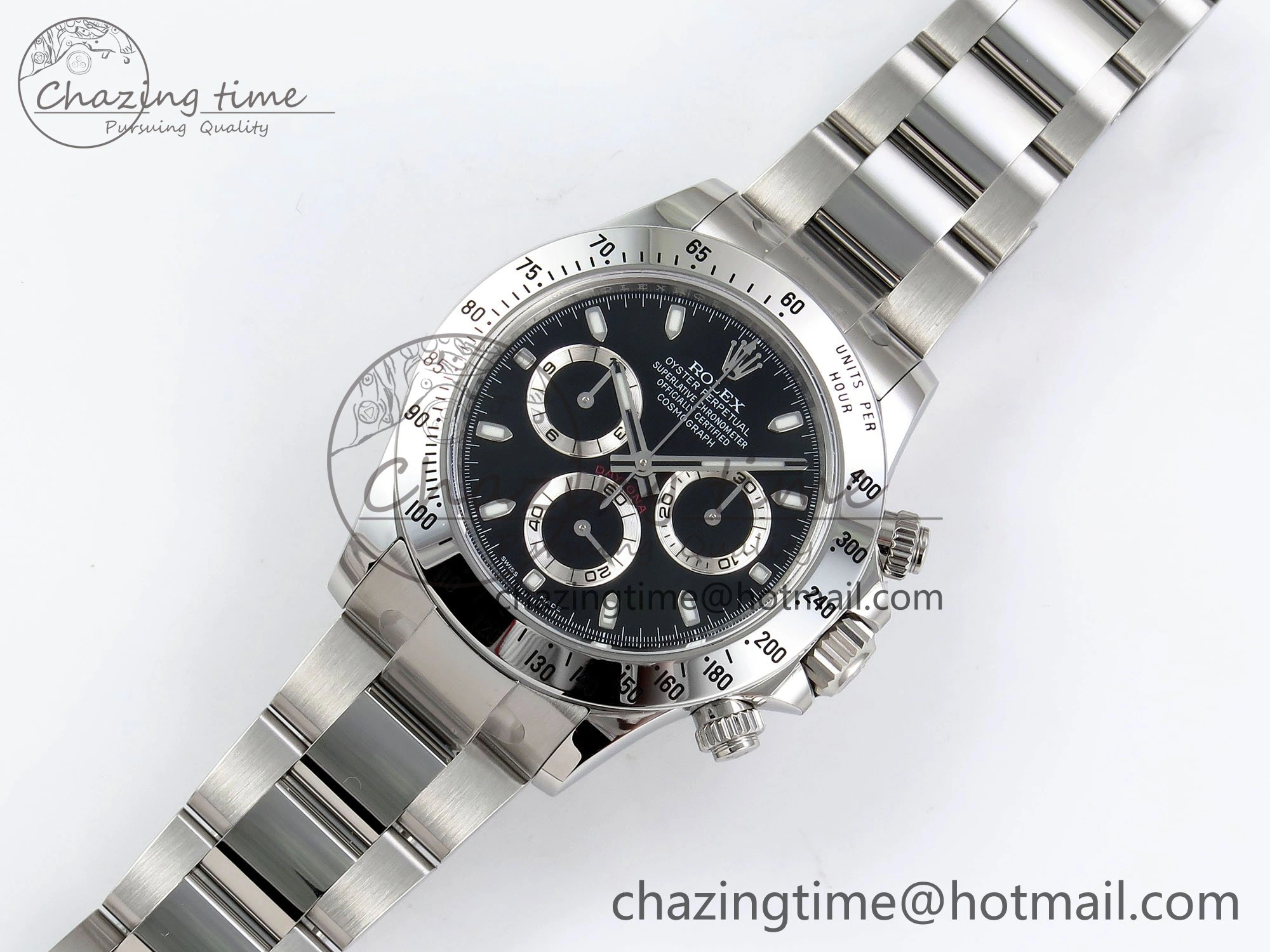 Daytona 116520 Clean 1:1 Best Edition 904L SS Case and Bracelet Black Dial SA4130 V2