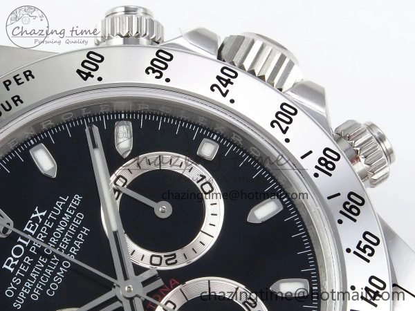 Daytona 116520 Clean 1:1 Best Edition 904L SS Case and Bracelet Black Dial SA4130 V2