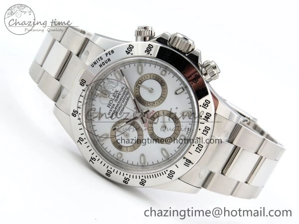 Daytona 116520 Clean 1:1 Best Edition 904L SS Case and Bracelet White Dial SA4130 V2