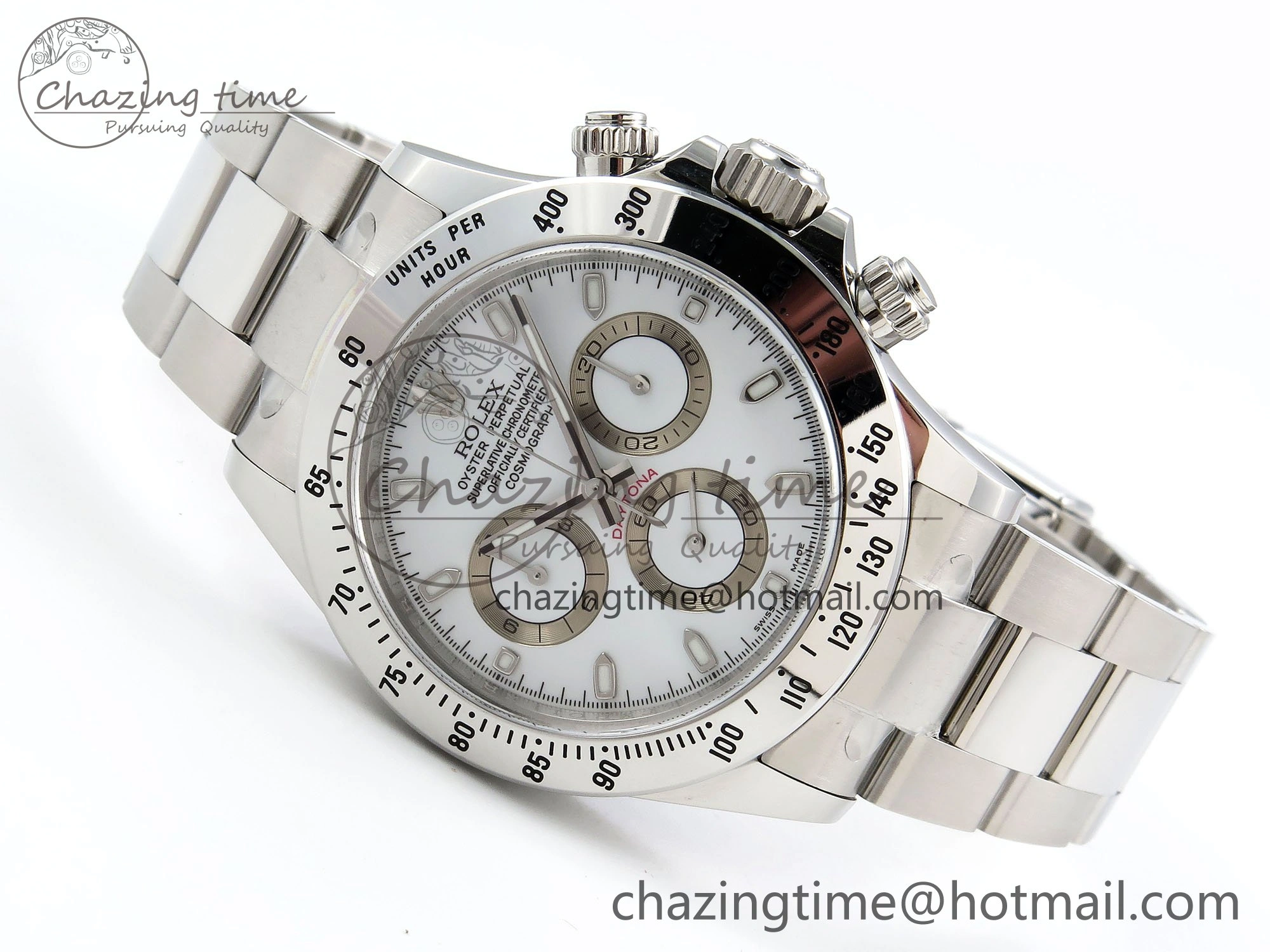 Daytona 116520 Clean 1:1 Best Edition 904L SS Case and Bracelet White Dial SA4130 V2