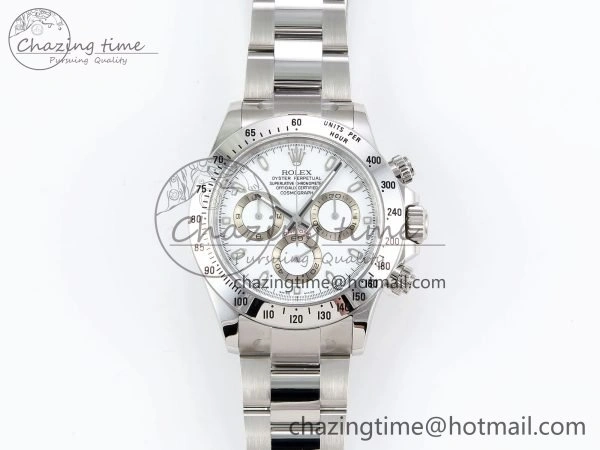 Daytona 116520 Clean 1:1 Best Edition 904L SS Case and Bracelet White Dial SA4130 V2