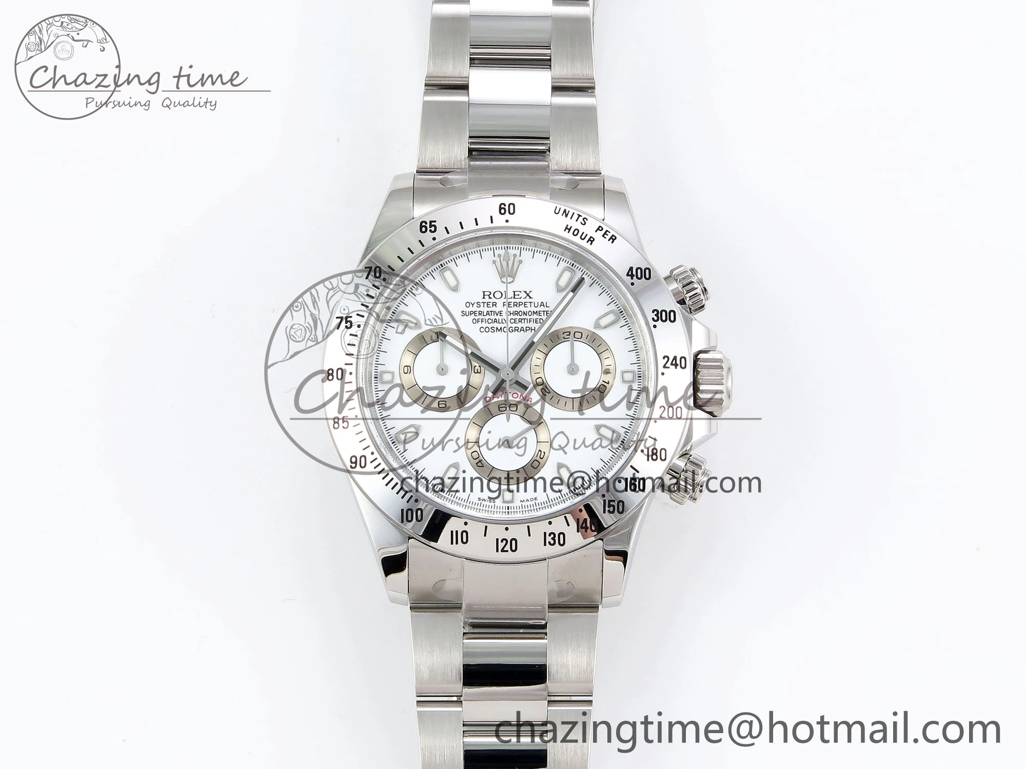 Daytona 116520 Clean 1:1 Best Edition 904L SS Case and Bracelet White Dial SA4130 V2