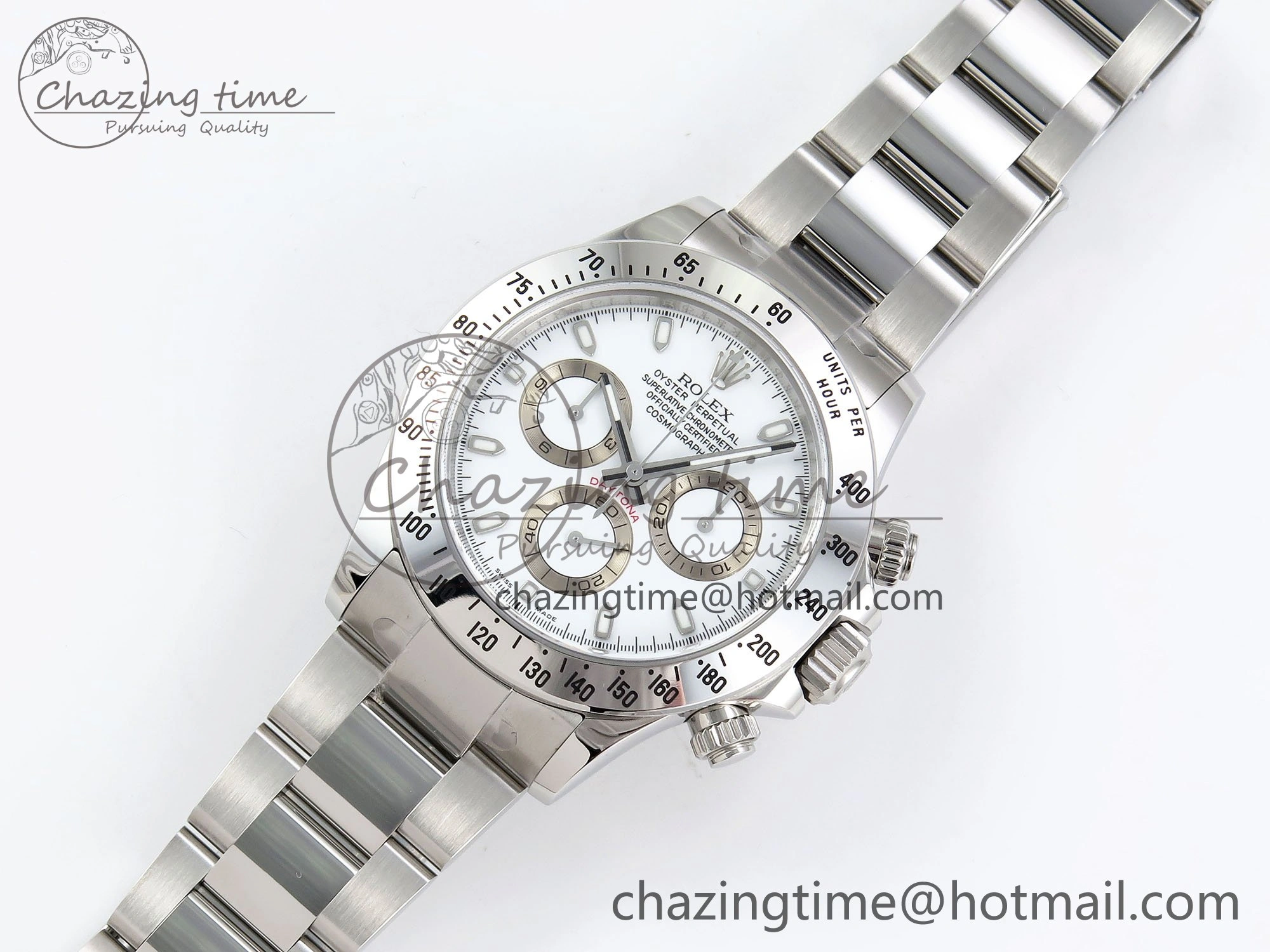 Daytona 116520 Clean 1:1 Best Edition 904L SS Case and Bracelet White Dial SA4130 V2