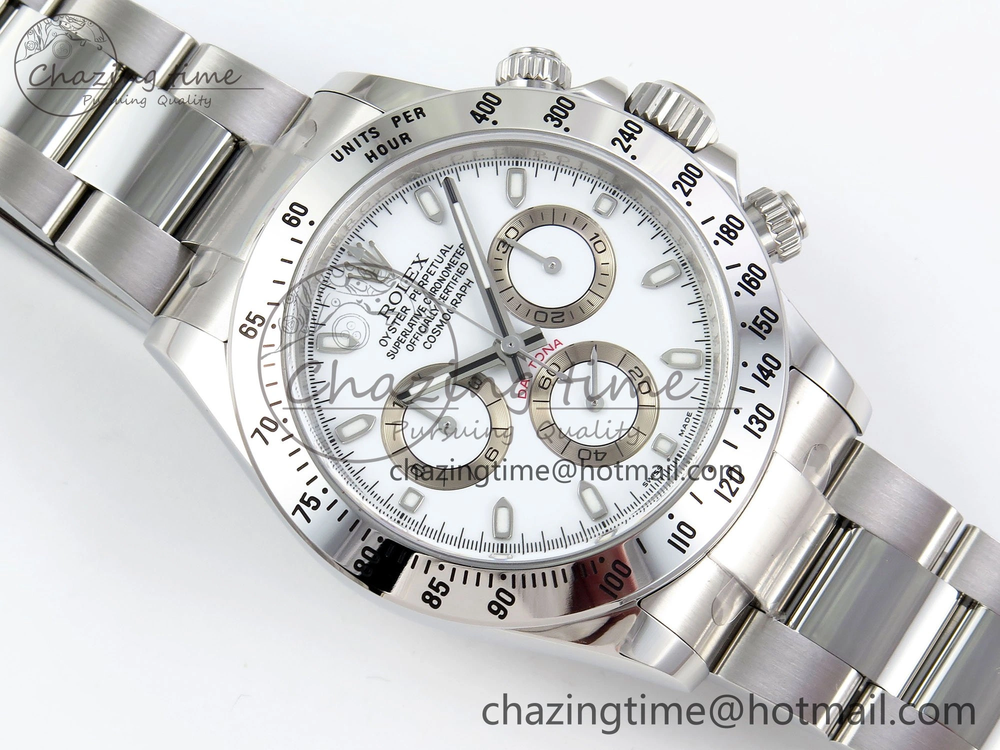 Daytona 116520 Clean 1:1 Best Edition 904L SS Case and Bracelet White Dial SA4130 V2