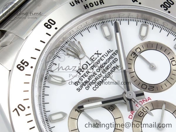 Daytona 116520 Clean 1:1 Best Edition 904L SS Case and Bracelet White Dial SA4130 V2
