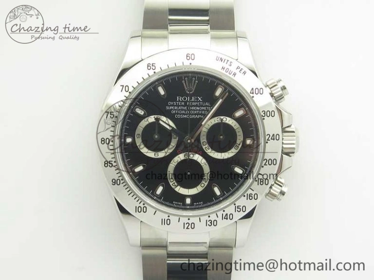 Daytona 116520 GMF Best Edition 904L SS Case and Bracelet Black Dial A4130