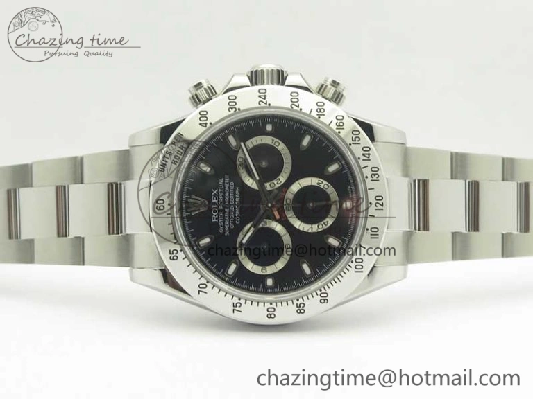 Daytona 116520 GMF Best Edition 904L SS Case and Bracelet Black Dial A4130