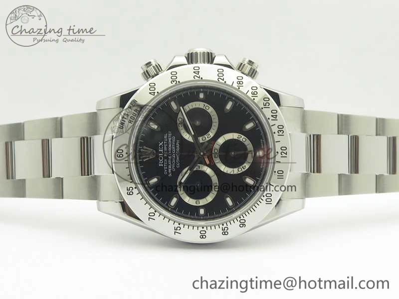 Daytona 116520 GMF Best Edition 904L SS Case and Bracelet Black Dial A4130