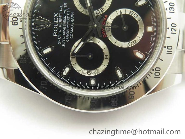 Daytona 116520 GMF Best Edition 904L SS Case and Bracelet Black Dial A4130