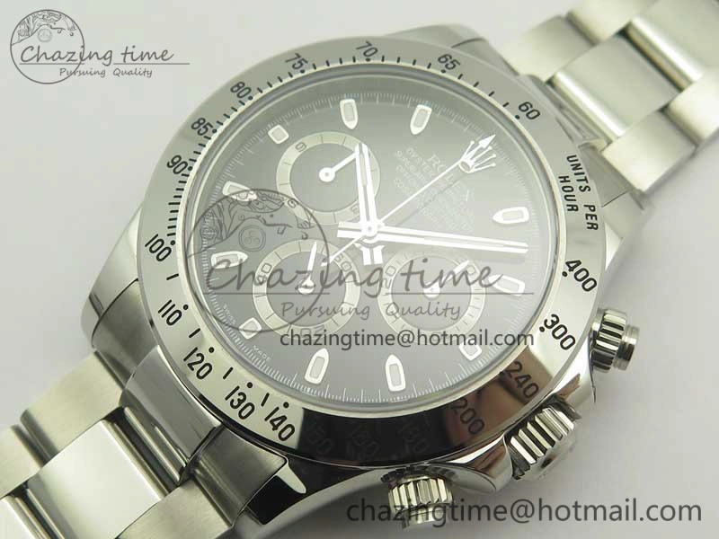 Daytona 116520 GMF Best Edition 904L SS Case and Bracelet Black Dial A4130