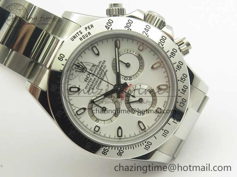 Daytona 116520 GMF Best Edition 904L SS Case and Bracelet White Dial A4130