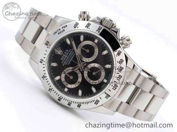 Daytona 116520 JDF 1:1 Best Edition 904L Steel Black Dial on SS Bracelet A7750