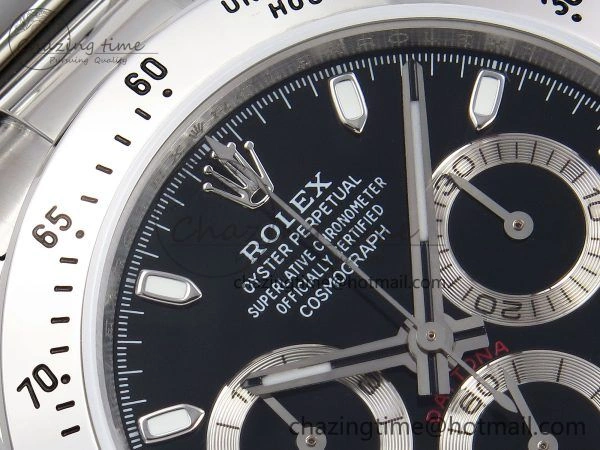 Daytona 116520 JDF 1:1 Best Edition 904L Steel Black Dial on SS Bracelet A7750