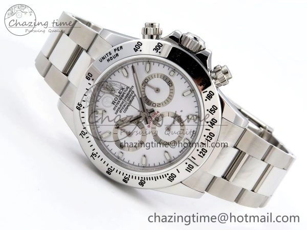 Daytona 116520 JDF 1:1 Best Edition 904L Steel White Dial on SS Bracelet A7750
