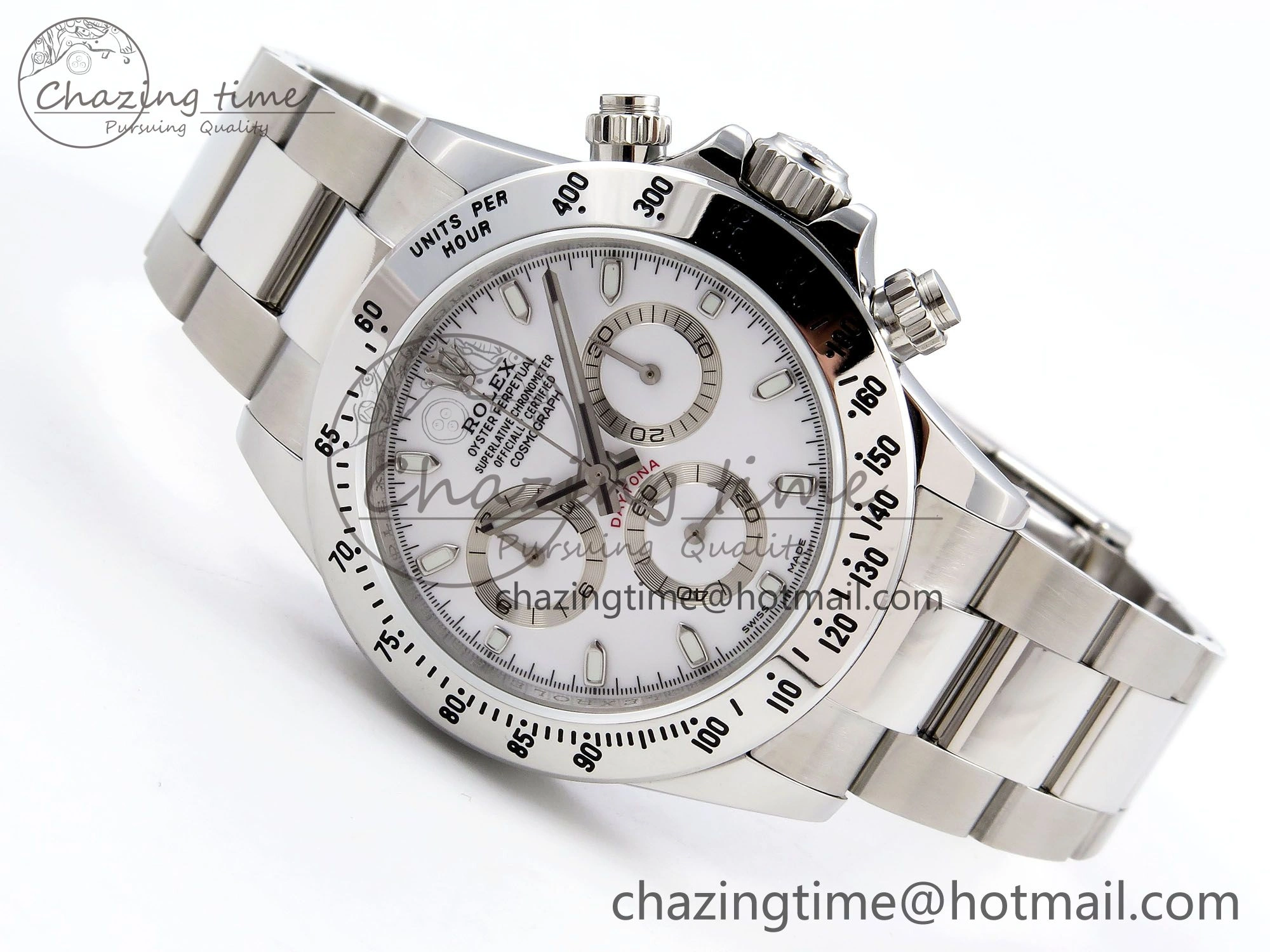 Daytona 116520 JDF 1:1 Best Edition 904L Steel White Dial on SS Bracelet A7750