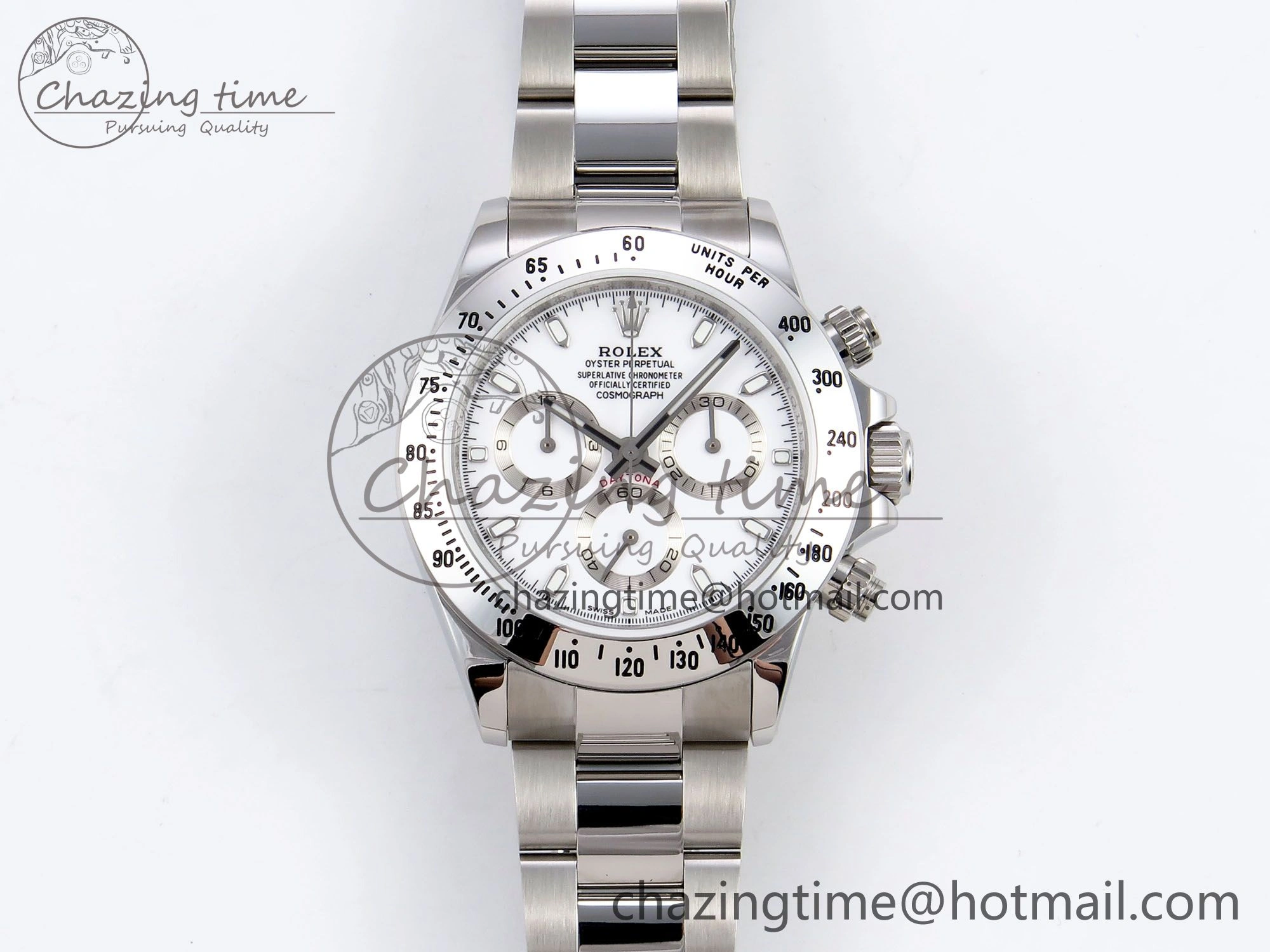 Daytona 116520 JDF 1:1 Best Edition 904L Steel White Dial on SS Bracelet A7750