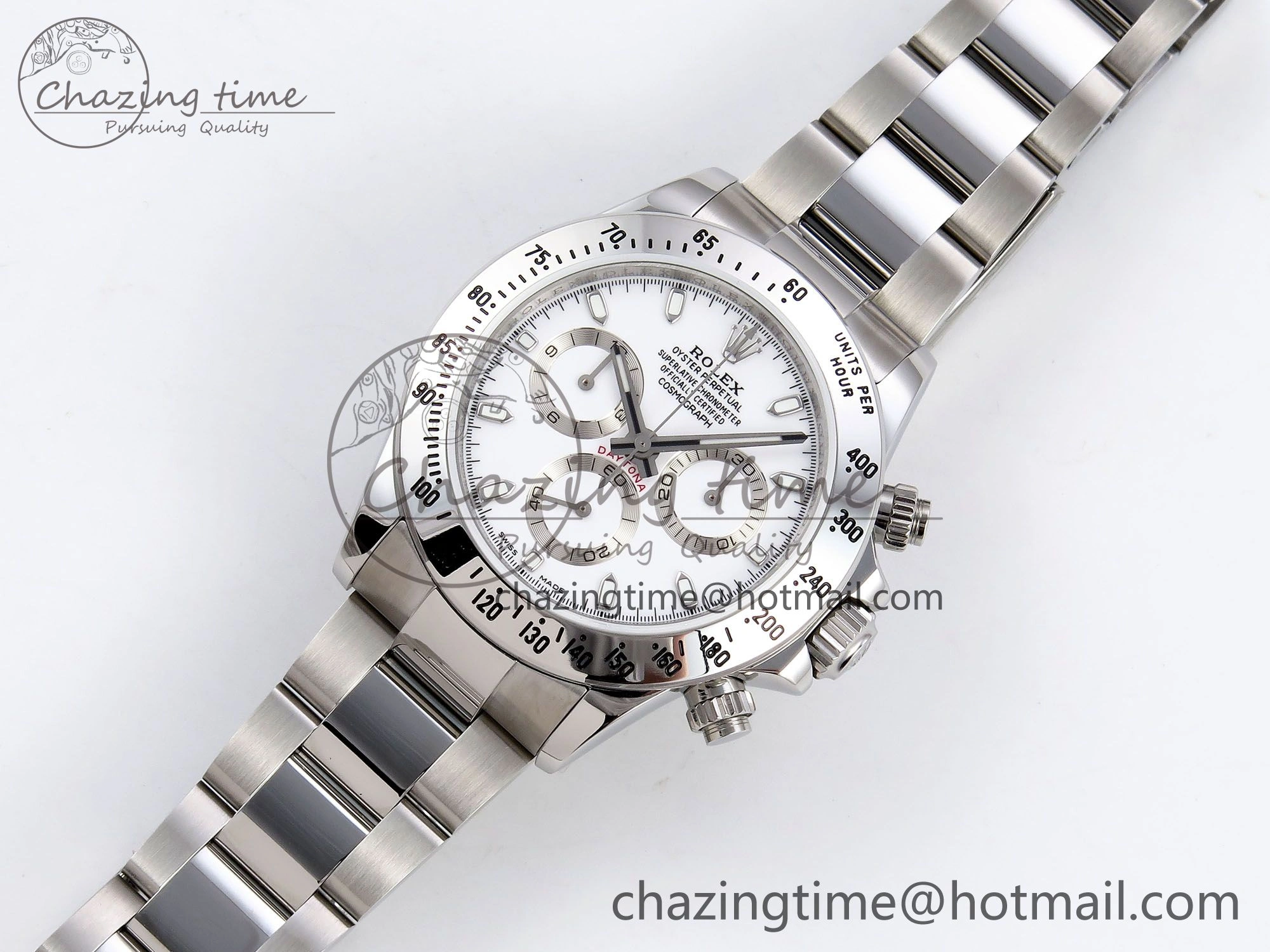 Daytona 116520 JDF 1:1 Best Edition 904L Steel White Dial on SS Bracelet A7750