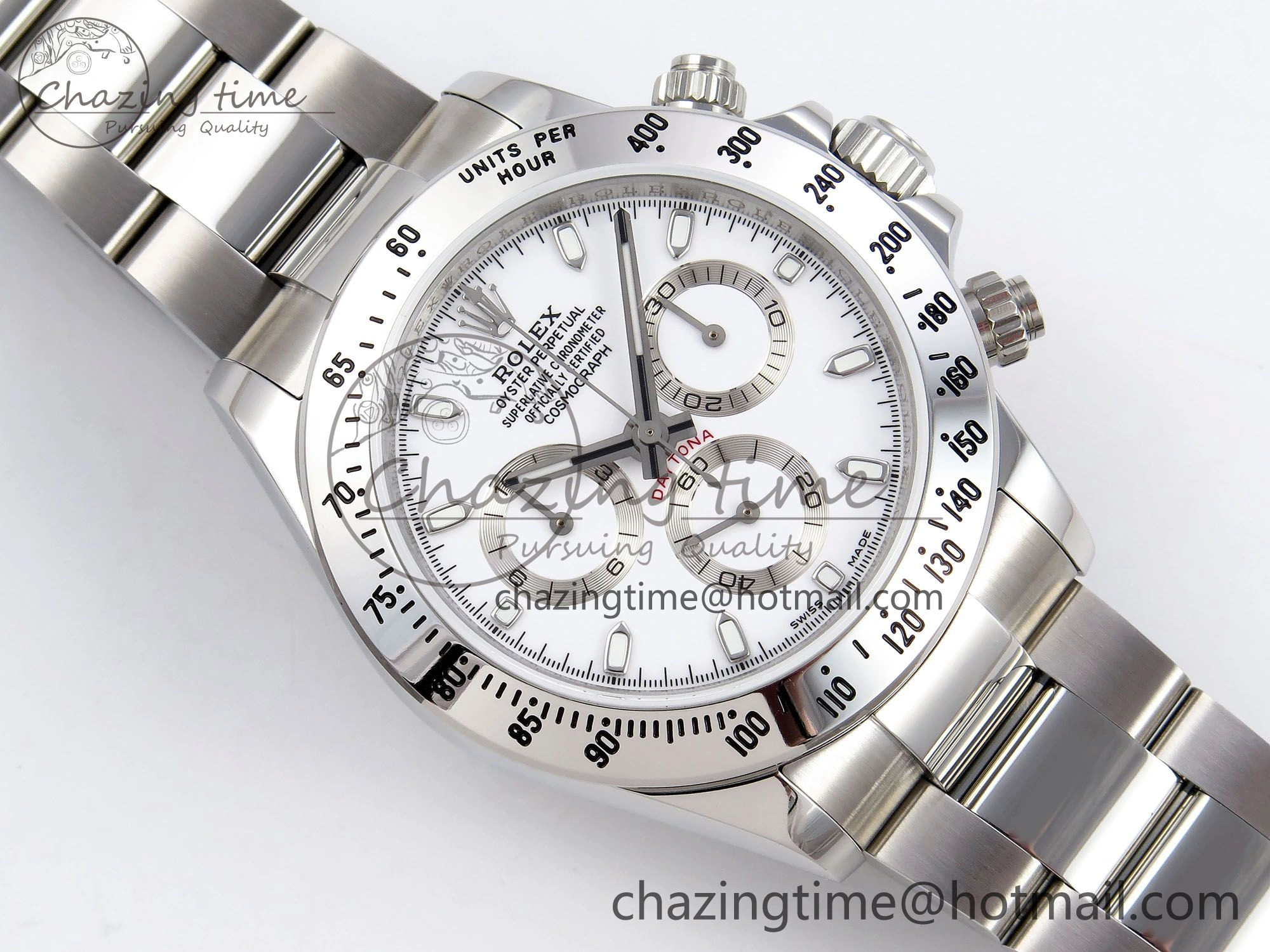 Daytona 116520 JDF 1:1 Best Edition 904L Steel White Dial on SS Bracelet A7750