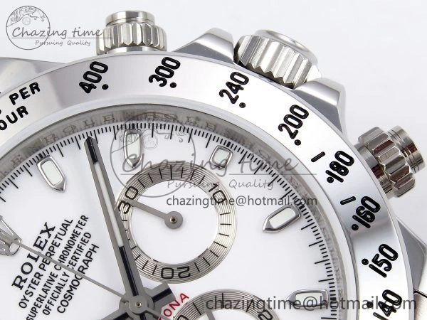 Daytona 116520 JDF 1:1 Best Edition 904L Steel White Dial on SS Bracelet A7750