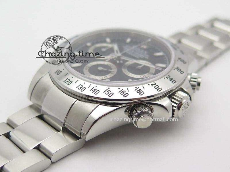 Daytona 116520 JF Best Edition Black Dial On SS Bracelet A23J (Same Thickness as Genuine)