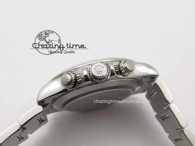 Daytona 116520 JF Best Edition White Dial On SS Bracelet A23J (Same Thickness as Genuine)