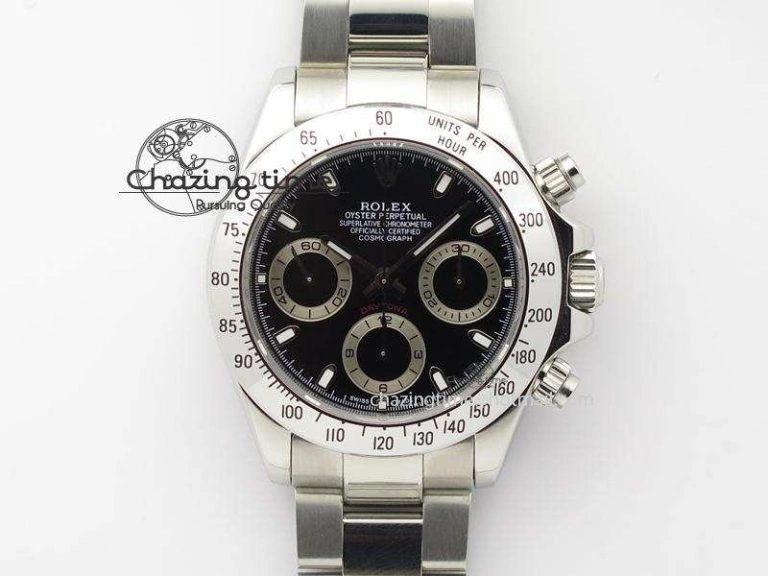 Daytona 116520 JF Sec@9 Edition Black Dial On SS Bracelet A7750
