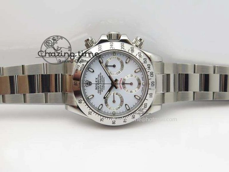 Daytona 116520 JF Sec@9 Edition White Dial On SS Bracelet A7750