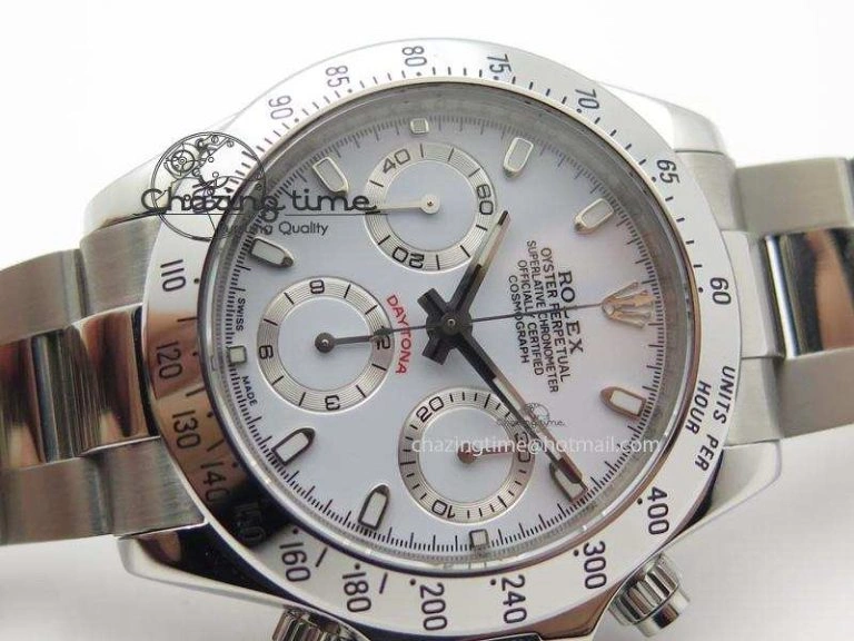 Daytona 116520 JF Sec@9 Edition White Dial On SS Bracelet A7750
