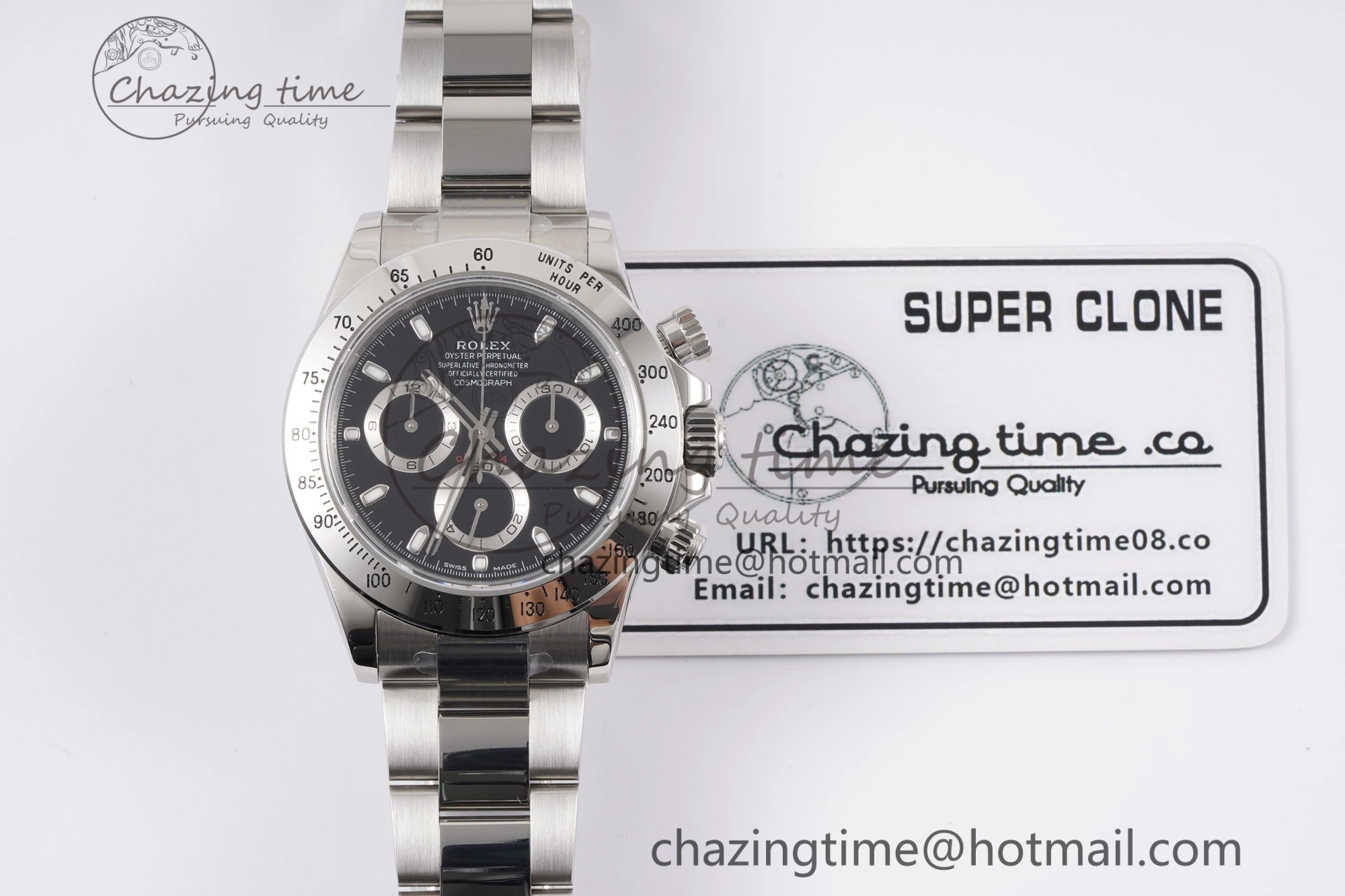 Daytona 116520 KING 1:1 Best Edition Black Dial on SS Bracelet SH4130
