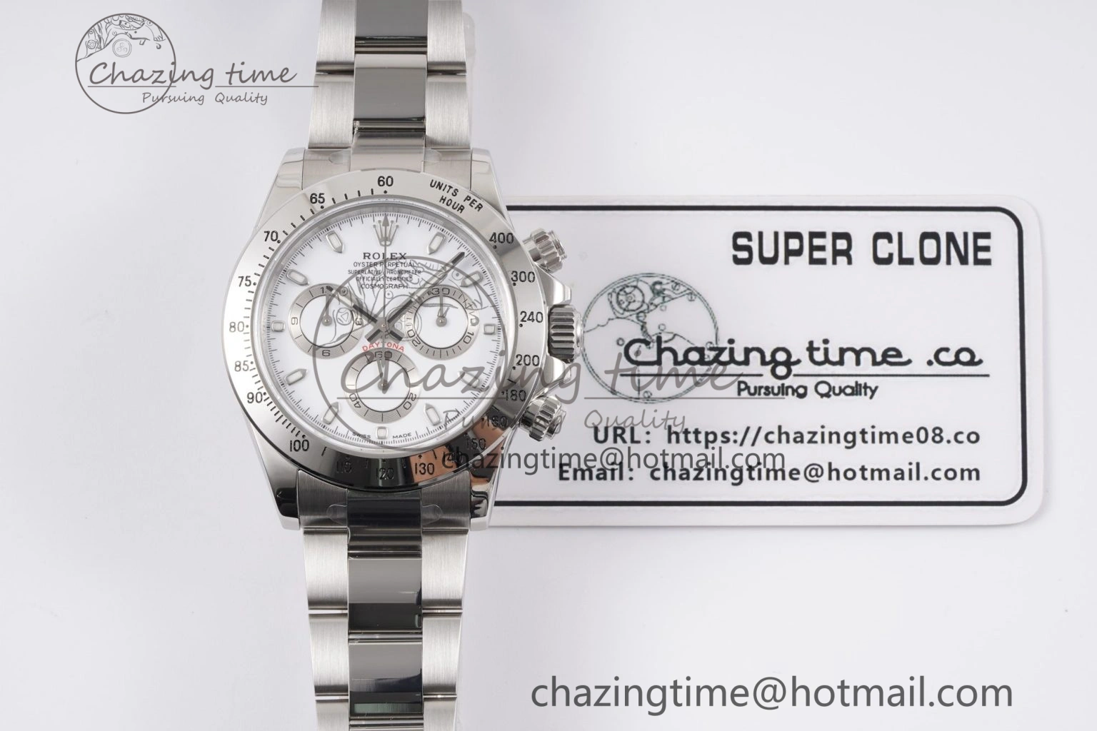 Daytona 116520 KING 1:1 Best Edition White Dial on SS Bracelet SH4130