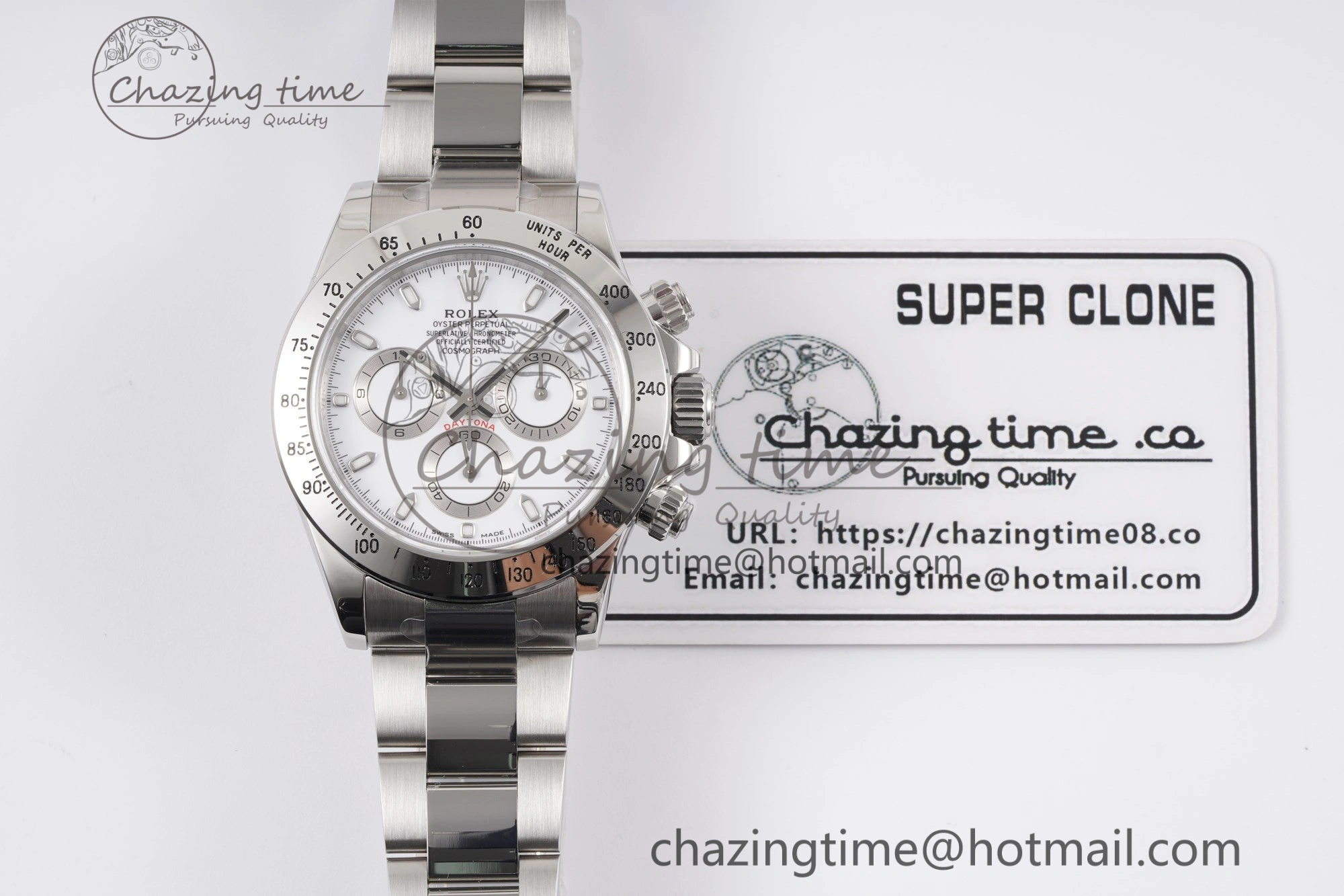 Daytona 116520 KING 1:1 Best Edition White Dial on SS Bracelet SH4130