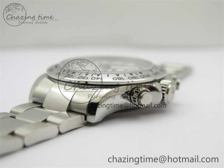 Daytona 116520 KKF 1:1 Best Edition 904L Steel White Dial on SS Bracelet A7750