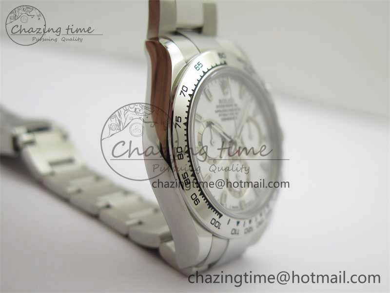 Daytona 116520 KKF 1:1 Best Edition 904L Steel White Dial on SS Bracelet A7750