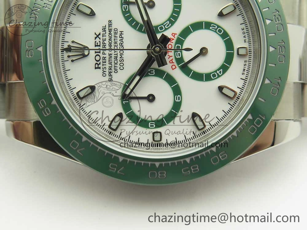 Daytona 116520 LV SS BLF Best Edition White Dial On SS Bracelet A4130