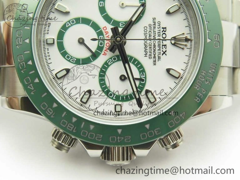 Daytona 116520 LV SS BLF Best Edition White Dial On SS Bracelet A4130