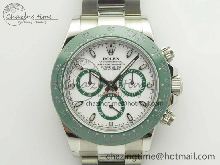 Daytona 116520 LV SS BLF Best Edition White Dial On SS Bracelet A4130