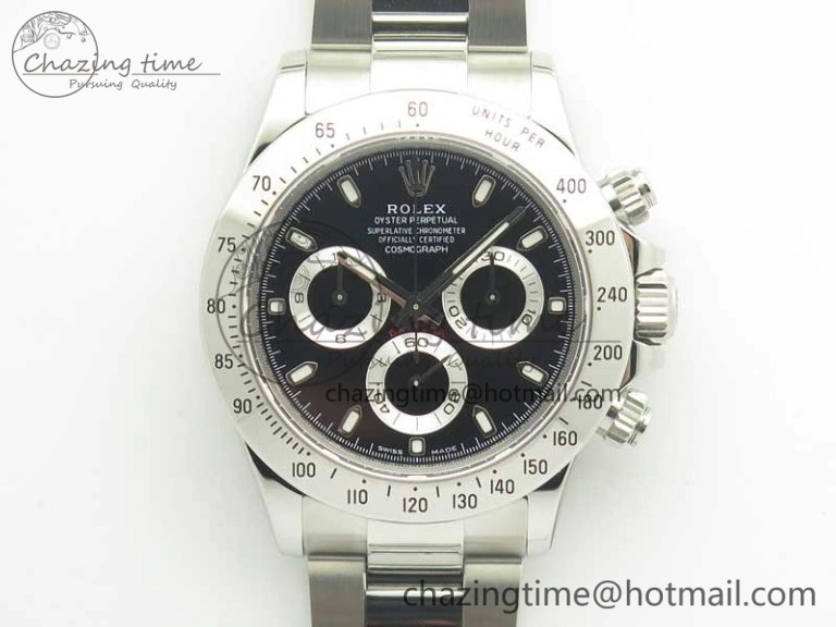 Daytona 116520 Noob 1:1 Best Edition 904L SS Case and Bracelet Black Dial SA4130