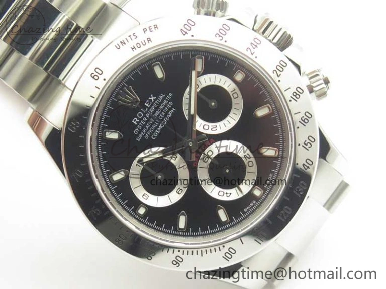 Daytona 116520 Noob 1:1 Best Edition 904L SS Case and Bracelet Black Dial SA4130