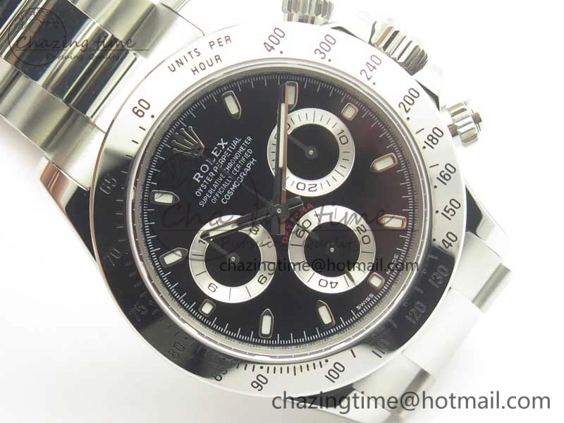 Daytona 116520 Noob 1:1 Best Edition 904L SS Case and Bracelet Black Dial SA4130
