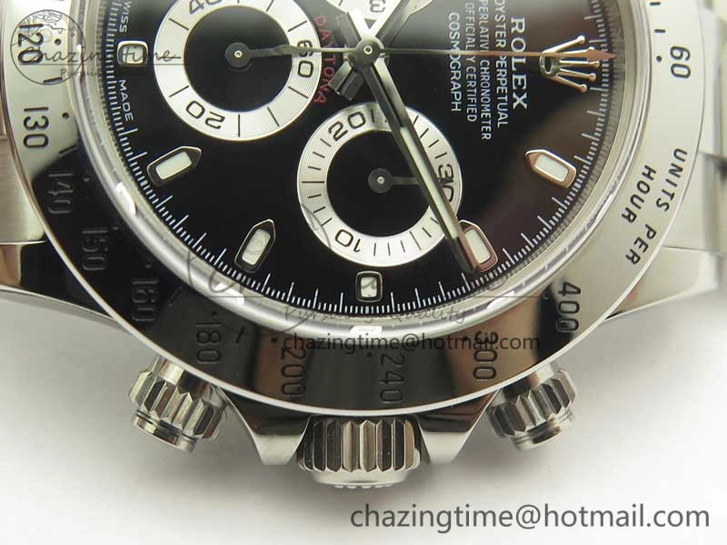 Daytona 116520 Noob 1:1 Best Edition 904L SS Case and Bracelet Black Dial SA4130