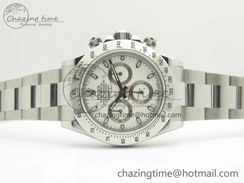 Daytona 116520 Noob 1:1 Best Edition 904L SS Case and Bracelet White Dial SA4130