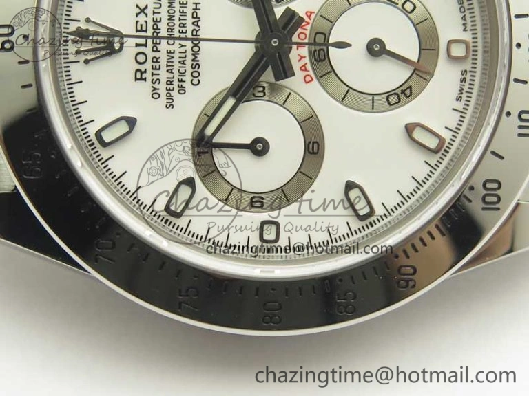 Daytona 116520 Noob 1:1 Best Edition 904L SS Case and Bracelet White Dial SA4130