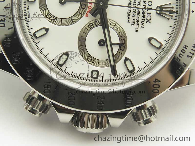 Daytona 116520 Noob 1:1 Best Edition 904L SS Case and Bracelet White Dial SA4130
